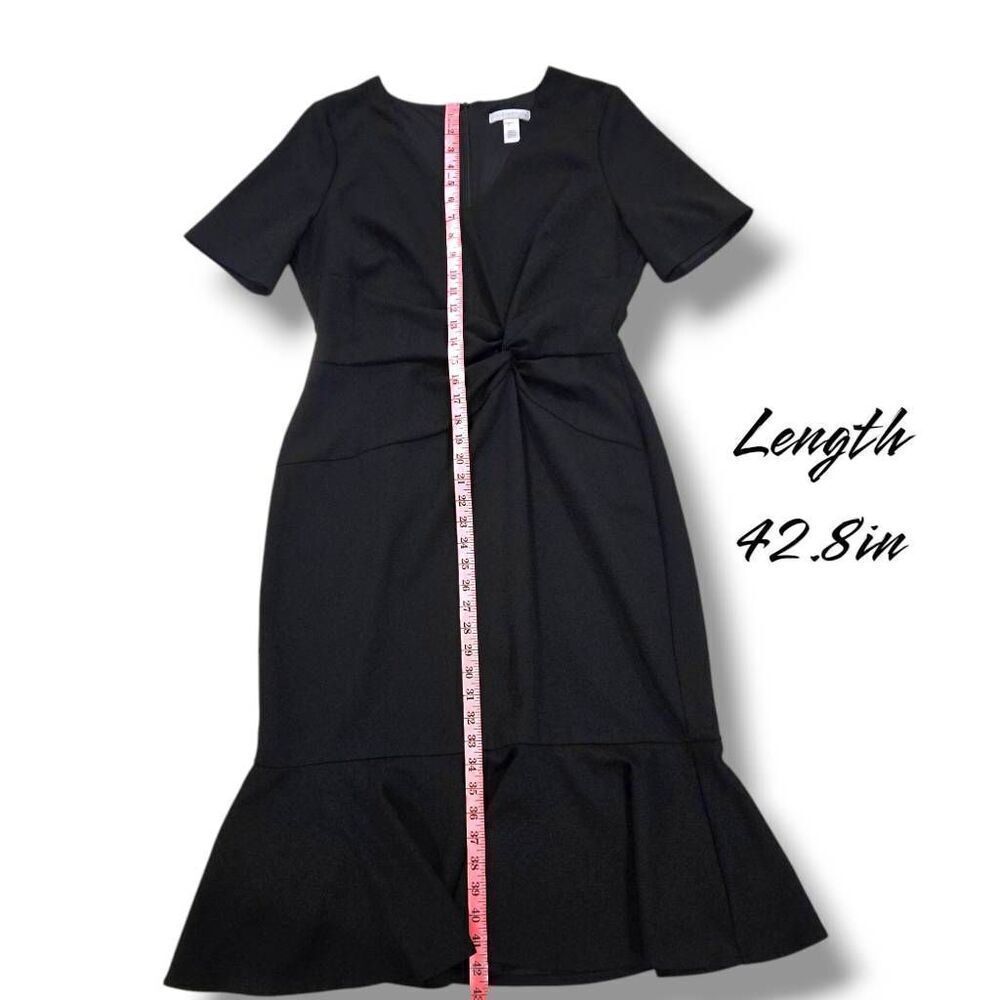 London Times Flounce Twist Midi Dress(C049)-Size 12 for Women - Picture 9 of 11